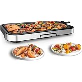 Tefal Giant Griddle XL, Electric grill 2300 W, XL surface | 12 People, 5 Temperature Settings, Non-Stick Coating, Even Heatin