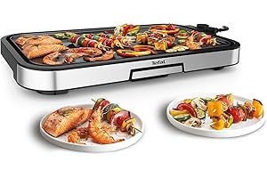 Tefal, Giant Plancha XL, Parrilla Eléctrica, 2300W, 5 Ajustes de Temperatura, Superficie XL para 12 Personas, Revestimiento Antiadherente y Calentamiento Uniforme, CB631D10