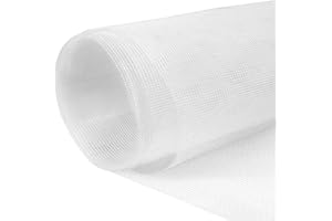 Annhao 250x120cm Moustiquaire Fenêtre, Rouleau moustiquaire fenetre ajustable, Blanc filet en fibre de verre Ignifugation Durable, Filet moustiquaire anti-insectes Mouches, Tissu moustiquaire au mètre