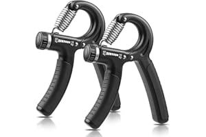 NIYIKOW Hand Grip, Grip Musculation, Hand Grip Musculation, Résistance Réglable 22-132Lbs (10-60kg), Pince de Musculation Antidérapante, pour Athlètes et Exercices de Récupération de la Main