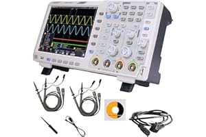 OWON XDS3104E Oscilloscope avec écran multi-tactile de 8 pouces, bande passante de 100 MHz et taux d'échantillonnage de 1 GS/s Taux de rafraîchissement de la forme d'onde de 45 000 wfms/s avec DSO 4CH