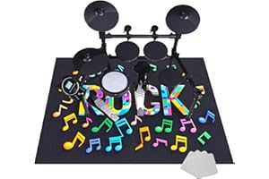 JaevKwzy Alfombra para Batería, Alfombrillas Insonorizada Antideslizantes para Caja de Bombo Bateria Electrónico y Otros Instrumentos Musicales, 120 x 100 cm Tambor Alfombra, Alfombras de Tambor