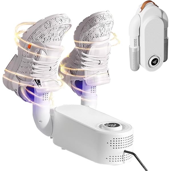Sèche-chaussures électrique LUFEIS - Minuterie 99 Min, Chauffage Portable, Antibactérien - Pour Chaussures, Bottes, Chaussettes, Gants