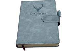 EARNING POWER Carnet de Notes Classique Papier à Rayures - Journal Couverture Rigide, 8,3 "× 5,7", 360 pages,Parfait pour le bureau Accueil École Rédaction professionnelle et prise de notes（ bleu clair）