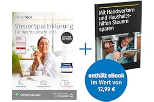 SteuerSparErklärung flex 2024 Mac-Version, schnell und einfach zur Steuererklärung 2023 + kostenloses eBook - Mit Handwerkern und Haushaltshilfen Steuern sparen | Mac Aktivierungscode per Email
