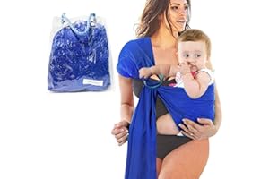 HINATAA Fascia per bebè regolabile, con anello ad acqua, traspirante, ad asciugatura rapida, in tessuto a rete, perfetto per l'estate, il nuoto, la piscina, la spiaggia (blu scuro)