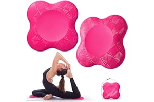 Bigmeda 2Pièces Genouillère de Yoga Tapis de Yoga Genouillères Léger,Tapis de Yoga Antidérapants,Yoga Mat pour Protéger les Genoux, les Poignets et les Coudes