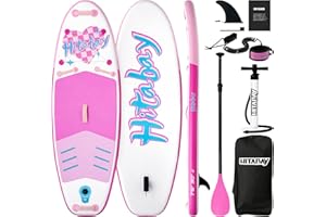 HITABAY SUP Gonfiabile Bambini Tavola SUP Tavola da Surf con Accessori Completi, 228x76x10cm 75kg ISUP Stand Up Paddle Board