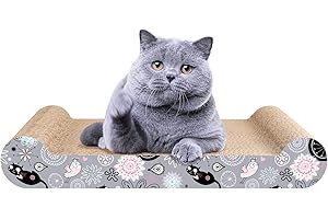 LIKEA Cat Scratcher Lounge Scratching Pads Reversible Cardboard with Organic Catnip, Protector for Furniture Couch Floor Eco-Friendly Toy