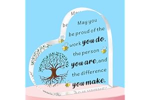 QMVMV Colleagues Gift Acrylic Thank You Gift Employee Appreciation Gift for May You Be Proud of the Work You Do Sign for Retirement Goodbye Farewell Gift Inspirational Paperweight Keepsake