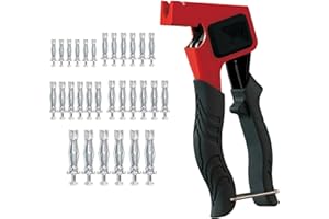 ACTIUSIS Pince d'installation pour kit d'ancrage pour mur creux, kit d'ancrage pour plaques de plâtre, ancrage pour mur creux en métal, avec 30 ancrages métalliques M4/M5/M6 avec vis