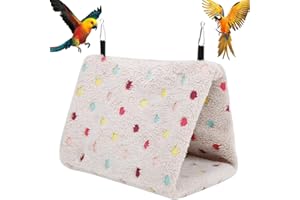 YANJIY Papagei Hängematte, Papagei Zelt Bett, Vogel Bett, Vogel Hängematte, Vogel Nest Winternesthaus, Plüschige Vogelhängematte, Vogel Im Käfig Spielzeug, Haustier Winter warm Vogelkäfig Vogel Zubehör