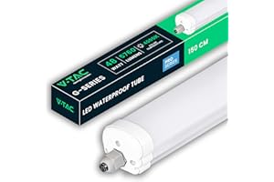 V-TAC Plafoniera LED Impermeabile 150 CM da Esterno - 48W - PRO SERIES - Lampada Rettangolare da Soffitto e Parete - 5760 Lumen - per Garage, Negozio, Magazzino - Tubo LED - Luce 4000K Bianca Naturale