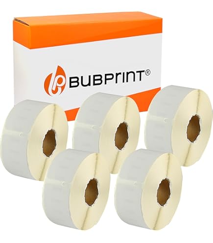 Bubprint 20 Etiketten kompatibel als Ersatz für Dymo 99010 S0722370 für Labelwriter 310 320 330 Turbo 400 Twin Turbo Duo 450 Twin-Turbo Duo SE450 28MMX89MM Weiß