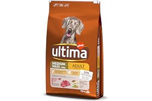 Ultima Medium-Maxi Adult Buey, Comida seca para perros, 7,5kg