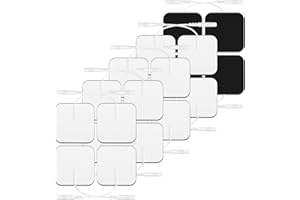 GHTENS TENS Machine Pads 50x50mm, 20 Reusable Pads for 2 mm Pin Lead Wires, Skin-Friendly & CE Certified, Compatible with Most TENS/EMS Units, Long-Lasting Electrode Patches for Pain Relief