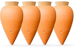 Pepin | 4X Ollas Terracotta Planting | Automatic and Ecological Watering for Indoor and Outdoor Plants | Natural Irrigation System | Autonomy of About 1 Week | OYA Terracotta 25cl
