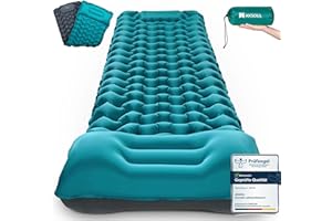 ‎AKSOUL AKSOUL Isomatte Camping Luftmatratze Selbstaufblasend: Ultraleicht Outdoor Groß Aufblasbare Matratze Dick Selbstaufblasbare Schlafmatte Mit Kissen Faltbar Thermo Matte Für Zelt Trekking Strand