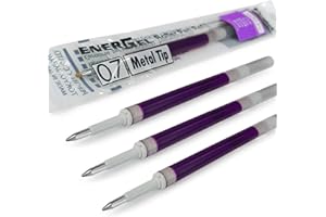 4 x Pentel Energel 0,7 mm wkład metalowa końcówka LR7 - pasuje do Energel Xm, BL77/BL57/BL37 - fioletowy
