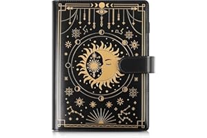 SKYDUE Archivador A5, Carpeta Anillas A5 En PU, Carpeta A5 Recargable, Carpetas Archivadoras A5, Cuaderno A5(Papel Interior No Incluido), Archivadores Para Oficina Escuela Y Viajes Trabajo(Negro)