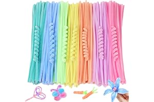 MHDUYEG Scovolini Colorati per Lavoretti 100 Pezzi Filo di Ciniglia Lungo 30 cm in Peluche di 7 Colori per L'artigianato dei Bambini per le Decorazioni fai da te e Per gli Appassionati Artigianato