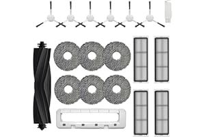 HIYOUNG Accessori per Dreame L10s Ultra,L10 Prime,L10s Pro Gen 2/Gen 3,L10s Plus, Xiaomi X20+,1 spazzola principale,6 spazzole laterali,4 filtri,6 panni per mocio,1 copertura per spazzola principale