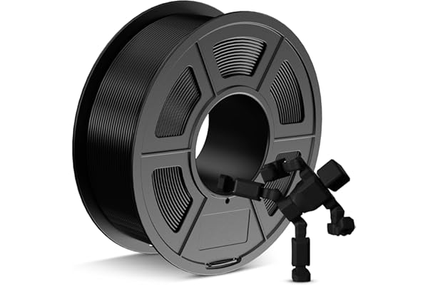 JAYO PETG Filament 1,75mm (Noir), 1,1kg/Bobine, HAUTE RÉSISTANCE/FACILE À IMPRIMER/NON TOXIQUE, Précision Dimensionnelle +/-0,02mm, Filament pour Imprimante 3D