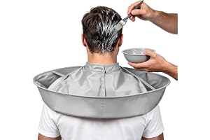 Hårklippningskappa med hårfångare – tvättbar & hemma frisör | Innovativt antistatisk frisörförkläde med en inbyggd inverterad paraplyfångare för att samla hårklipp, de
