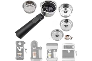 THEOUTLETTABLET Roboparts® Portafiltro da caffè senza fondo in acciaio inox da 51 mm per caffettiera Cecotec Power Expresso 20, Cafelizzia 790, Power Instact-ccino 22