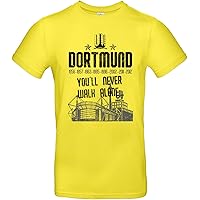 Alsino Herren T-Shirt Dortmund (3) You'll Never Walk Alone mit Jahreszahlen und Stadion aus Baumwolle