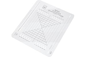 June Tailor JT732 10 1/2 x 12 1/2-inch Perfect Half-Square and Quarter-Square Triangles Ruler, White
