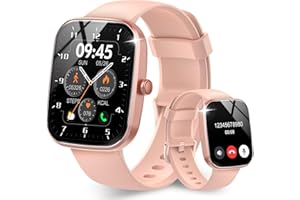 Csasan Reloj Inteligente Hombre Mujer, 1.91" Smartwatch con Llamadas Bluetooth, Podómetro/Pulsómetro/Monitor de Sueño, 112+ Modos Deportivos Pulsera Actividad Impermeable IP68 para Android iOS, Rosa