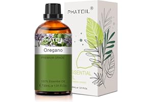 PHATOIL Olio Essenziale Origano 30 ml, Oli Essenziali per Diffusori, Oli di Origano Naturali Puri per Aromaterapia Umidificatori Candele Fai da Te