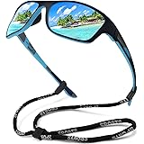 MEETSUN Occhiali da sole sportivi polarizzati per uomo Pesca Ciclismo Baseball Corsa e guida Protezione UV400