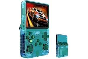 YXSPHM R36S Retro Handheld Video Game Console, 3.5Inch IPS Screen Video Player 64g TF Card 10,000+ Games Retro Handheld Game Console, With Open Source Linux System (Green)