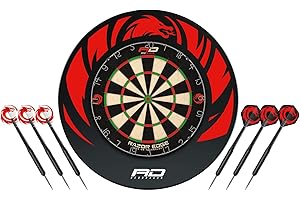 Red Dragon Dartboard Surround Set - Choose Razor Edge or Super Series - Complete Dartboard Set Up - Includes Bristle Dar