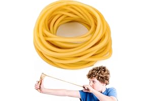 ANZOAT Tubo in lattice elastico, banda in lattice da caccia da 10 m Utilizzare per assemblare fionde da caccia professionali, tubo in gomma in lattice naturale ha una buona uniformità di elasticità