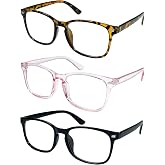 3 Pieces Unprescription Glasses for Women, Computer Glasses, Women Without Prescription