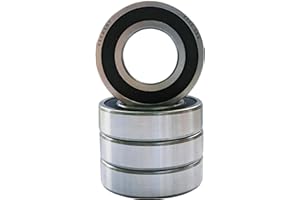 NEX SOLUTIONS GROUP NEX 6202 2rs 4uds Rodamiento de Bolas 15x35x11mm Doble Junta de Goma y Acero Cromado, 6202-2rs Rodamiento Rígido de Bolas Sellado