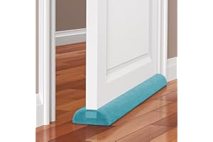 MEFENY Draught Excluder for Doors, 90cm Draught Stopper for Bottom of Doors, Adjustable Under Door Sweep with Double Side Draft Guard for Door Seal Weather Stripping to Prevent Cold air, Blue