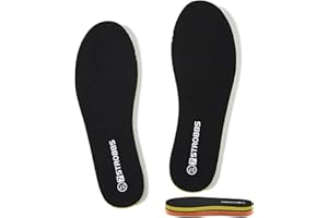 7STROBBS Memory Foam Insoles for Double Sided, 7MM Thick Inner Soles for Men Women, Comfort Cushion Shoe Inserts for Trainer, Work Boots, Walking Shoes Black UK 10