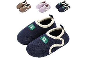 DRECAGE Chaussons Enfant Pantoufle Fille Garçon Peluche Hiver Antidérapants Chaussures Maison