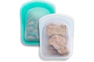 Stasher - Sacchetto per alimenti riutilizzabile in 100% silicone, trasparente + acqua