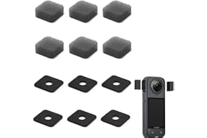 AONAYO Set di 6 microfoni antivento, microfono anti-vento, accessori Insta 360 X4, microfono antivento compatibile con fotocamera Insta360 X4, copertura per la riduzione del rumore per fotocamera Insta360 X3