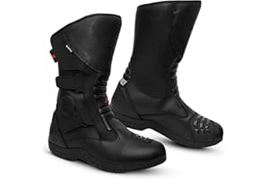 SPEED MAXX BLACK HAWK HIGH TECH MENS MOTORBIKE MOTORCYCLE CE TOURING LEATHER SHOES/BOOTS
