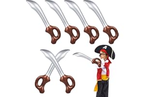 UILYNIU 6 Pièces Couteau Gonflable Accessoires de Costume de Pirate épées gonflables Jouet épée Morceaux de Jeu d'épée Pirate Gonflable Jeux de Jeu de Pirate Cosplay de la fête d'halloween (6 pcs)