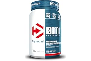 Dymatize ISO 100 Hydrolyzed Strawberry 932g - Proteine del siero di latte idrolizzate e isolate in polvere