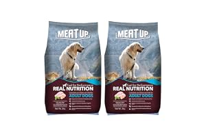 Meat Up Adult Dry Dog Food 6kg (3kg + 3kg) | Chicken Flavour | Glucosamine for Healthy Joints & Bones | Enriched with Vitamins & Minerals | Supports Digestive Health