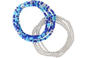 AKAAYUKO Chaîne de corps de Femmes Filles Waist Beads, Chaînes de taille Africaines, Bijoux de Bracelet de Chaîne de Bikini