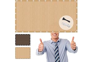 HaiTaoSy Balkonumrandung UV-Schutz 160x450cm, Balkon Sichtschutz Wetterfest, Sichtschutz Garten HDPE, Balcony Privacy Screen,für Balkongeländer,Terrasse & Garten, Beige